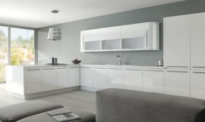 white fitted kitchen